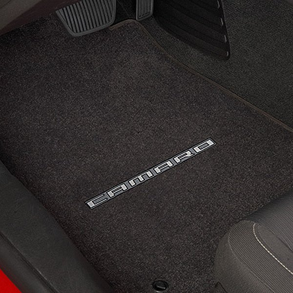 Ultimat™ Custom Fit 1st and 2nd Row Ebony Floor Mats With Camaro Logo by Lloyd®