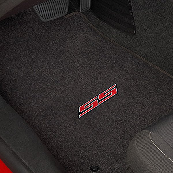 Ultimat™ Custom Fit 1st and 2nd Row Ebony Floor Mats With SS Logo by Lloyd®
