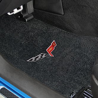 Lloyd® - Ultimat™ Custom Fit 1st Row Ebony Floor Mats With C6 Logo