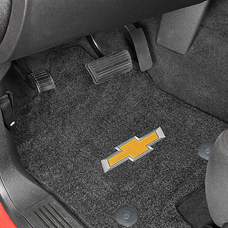 Lloyd® - Ultimat™ Custom Fit 1st Row Ebony Floor Mats With 3D Bowtie Logo