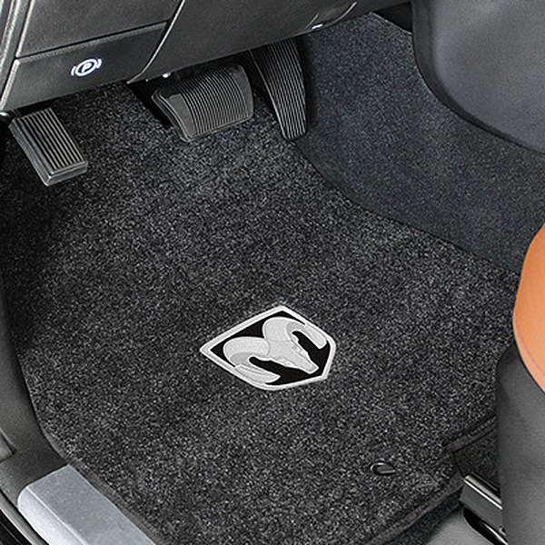 Ultimat™ Custom Fit 1st Row Dark Slate Floor Mats With Ram Logo by Lloyd®