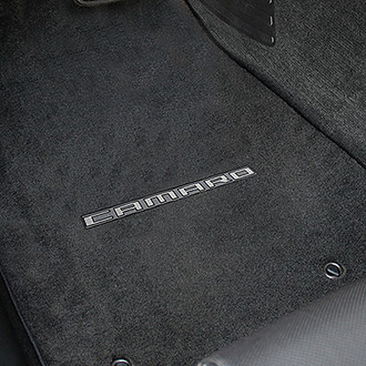 Lloyd® - Velourtex™ Custom Fit 1st and 2nd Row Ebony Floor Mats With Camaro Logo
