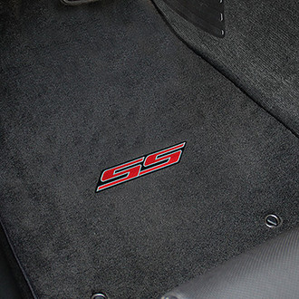 Lloyd® - Velourtex™ Custom Fit 1st and 2nd Row Ebony Floor Mats With SS Logo