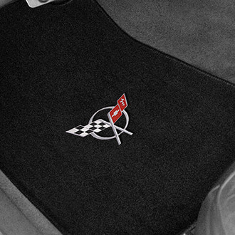 Lloyd® - Velourtex™ Custom Fit 1st Row Black Floor Mats With C5 Logo