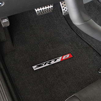 Lloyd® - Velourtex™ Custom Fit 1st Row Ebony Floor Mats With SRT8 Logo