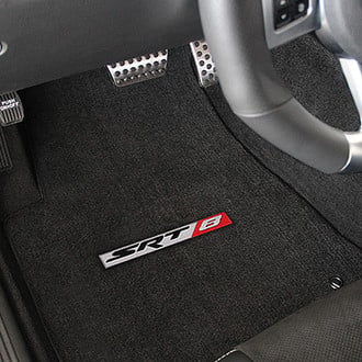 Lloyd® - Velourtex™ Custom Fit 1st Row Ebony Floor Mats With SRT8 Logo