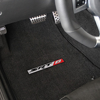Lloyd® - Velourtex™ Custom Fit 1st and 2nd Row Ebony Floor Mats With SRT8 Logo