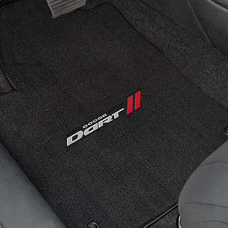 Lloyd® - Velourtex™ Custom Fit 1st and 2nd Row Ebony Floor Mats With Dart Logo