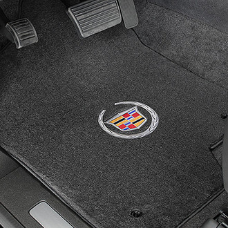 Lloyd® - Velourtex™ Custom Fit 1st Row Ebony Floor Mats With Cadillac Logo