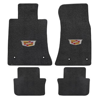 Lloyd Mats® - Ultimat™ Custom Fit 1st & 2nd Row Ebony Floor Mats With Cadillac Logo