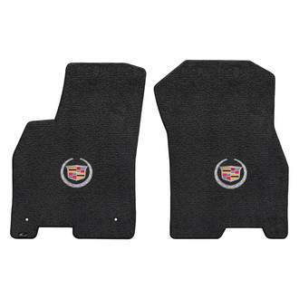 Lloyd Mats® - Ultimat™ Custom Fit 1st Row Ebony Floor Mats With Cadillac Logo