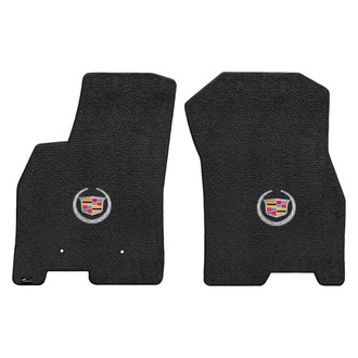 Lloyd Mats® - Ultimat™ Custom Fit 1st Row Ebony Floor Mats With Cadillac Logo