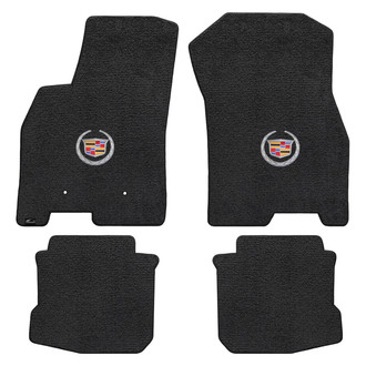 Lloyd Mats® - Ultimat™ Custom Fit 1st & 2nd Row Ebony Floor Mats With Cadillac Logo