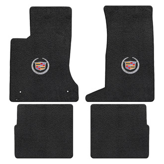 Lloyd Mats® - Ultimat™ Custom Fit 1st & 2nd Row Ebony Floor Mats With Cadillac Logo