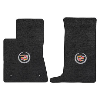 Lloyd Mats® - Ultimat™ Custom Fit 1st Row Ebony Floor Mats With Cadillac Logo