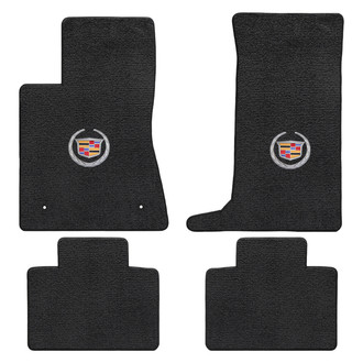 Lloyd Mats® - Ultimat™ Custom Fit 1st & 2nd Row Ebony Floor Mats With Cadillac Logo
