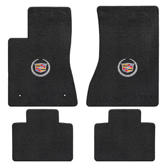 Lloyd Mats® - Ultimat™ Custom Fit 1st & 2nd Row Ebony Floor Mats With Cadillac Logo