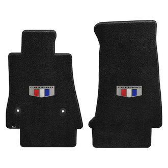 Lloyd Mats® - Ultimat™ Custom Fit 1st Row Ebony Floor Mats With Camaro Shield Logo