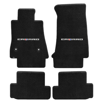 Lloyd Mats® - Ultimat™ Custom Fit 1st & 2nd Row Ebony Floor Mats With Camaro Word Logo