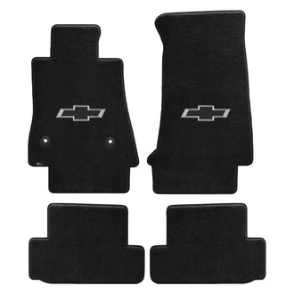 Lloyd Mats® - Ultimat™ Custom Fit 1st & 2nd Row Ebony Floor Mats With 3D Bowtie Logo