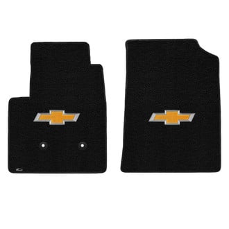 Lloyd Mats® - Ultimat™ Custom Fit 1st Row Black Floor Mats With Bowtie Logo