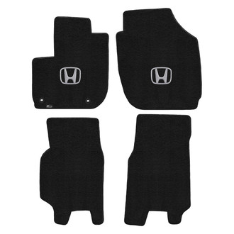 Lloyd Mats® - Ultimat™ Custom Fit 1st & 2nd Row Ebony Floor Mats With H Silver Logo