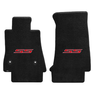 Lloyd Mats® - Ultimat™ Custom Fit 1st Row Ebony Floor Mats With SS Red Logo