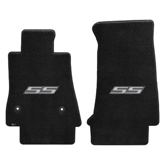 Lloyd Mats® - Ultimat™ Custom Fit 1st Row Ebony Floor Mats With SS Silver Logo