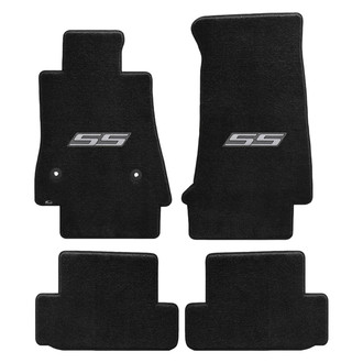 Lloyd Mats® - Ultimat™ Custom Fit 1st & 2nd Row Ebony Floor Mats With SS Silver Logo