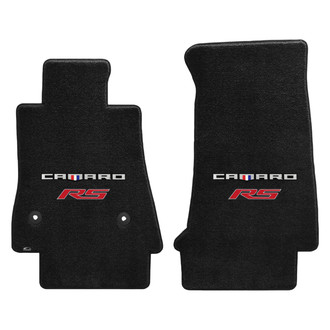 Lloyd Mats® - Ultimat™ Custom Fit 1st Row Ebony Floor Mats With Camaro & RS Red Double Logo