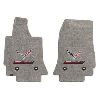 Lloyd Mats® - Ultimat™ Custom Fit 1st Row Gray Floor Mats With Grand Sport & Flags Double Logo