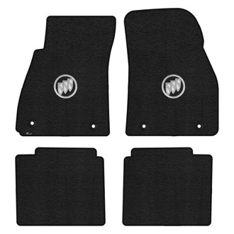 Lloyd Mats® - Ultimat™ Custom Fit 1st & 2nd Row Ebony Floor Mats With Silver Shield Logo