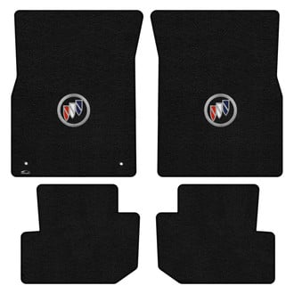 Lloyd Mats® - Ultimat™ Custom Fit 1st & 2nd Row Black Floor Mats With Tri-Color Shield Logo