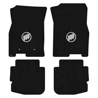 Lloyd Mats® - Ultimat™ Custom Fit 1st & 2nd Row Black Floor Mats With Silver Shield Logo