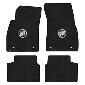 Lloyd Mats® - Ultimat™ Custom Fit 1st & 2nd Row Ebony Floor Mats With Silver Shield Logo