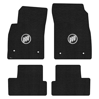 Lloyd Mats® - Ultimat™ Custom Fit 1st & 2nd Row Ebony Floor Mats With Silver Shield Logo