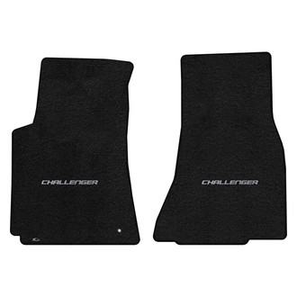 Lloyd Mats® - Ultimat™ Custom Fit 1st Row Ebony Floor Mats With Challenger Silver Logo