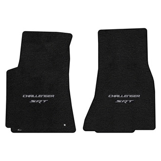 Lloyd Mats® - Ultimat™ Custom Fit 1st Row Ebony Floor Mats With Challenger & SRT Silver Double Logo