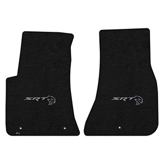 Lloyd Mats® - Ultimat™ Custom Fit 1st Row Ebony Floor Mats With Dodge Hellcat Redeye Logo