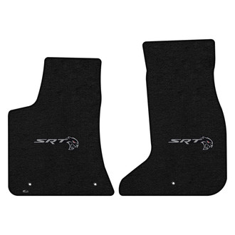 Lloyd Mats® - Ultimat™ Custom Fit 1st Row Ebony Floor Mats With Dodge Hellcat Redeye Logo