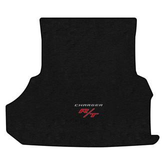 Lloyd Mats® - Ultimat™ Custom Fit Ebony Cargo Mat With Silver Charger & Red RT Double Logo