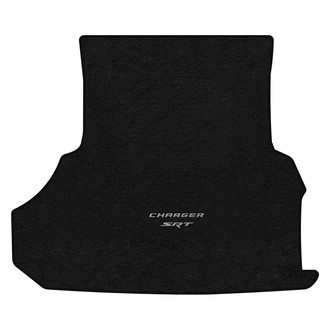 Lloyd Mats® - Ultimat™ Custom Fit Ebony Cargo Mat With Silver Charger & SRT Double Logo