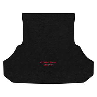 Lloyd Mats® - Ultimat™ Custom Fit Ebony Cargo Mat With Red Charger & SRT Double Logo