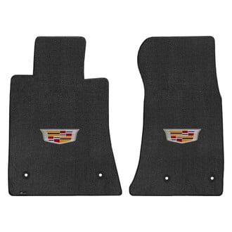 Lloyd Mats® - Velourtex™ Custom Fit 1st Row Ebony Floor Mats With Cadillac Logo