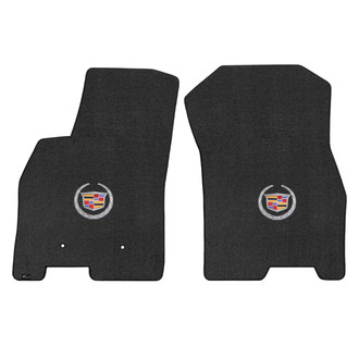 Lloyd Mats® - Velourtex™ Custom Fit 1st Row Ebony Floor Mats With Cadillac Logo