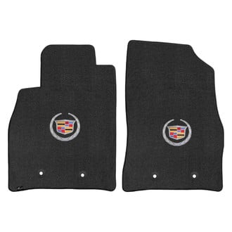 Lloyd Mats® - Velourtex™ Custom Fit 1st Row Ebony Floor Mats With Cadillac Logo