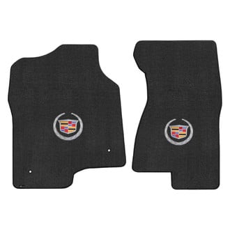 Lloyd Mats® - Velourtex™ Custom Fit 1st Row Ebony Floor Mats With Cadillac Logo