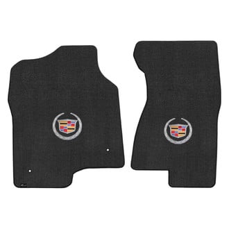 Lloyd Mats® - Velourtex™ Custom Fit 1st Row Ebony Floor Mats With Cadillac Logo