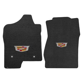 Lloyd Mats® - Velourtex™ Custom Fit 1st Row Ebony Floor Mats With Cadillac Logo