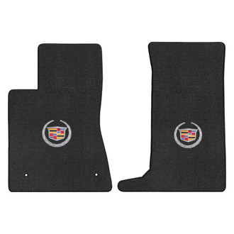 Lloyd Mats® - Velourtex™ Custom Fit 1st Row Ebony Floor Mats With Cadillac Logo